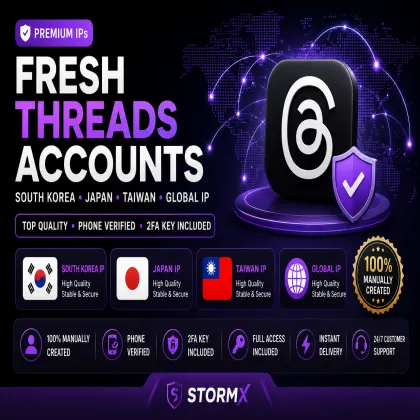 Fresh Threads Accounts | South Korea, Japan, Taiwan & Global IP | Top Quality